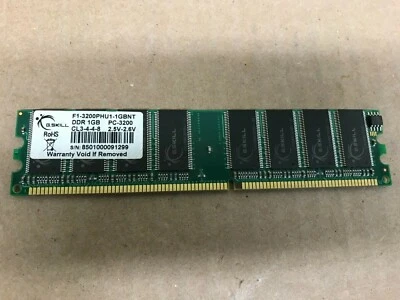 G.Skill DDR 1GB PC-3200 DDR 400MHZ SDRAM F1-3200PHU1-1GBNT 184pin DIMM  - Image 1 of 2