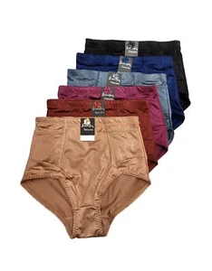 Women High Waist Full Coverage Satin Pockets Tummy Control Brief Girdle Panties - Picture 1 of 17