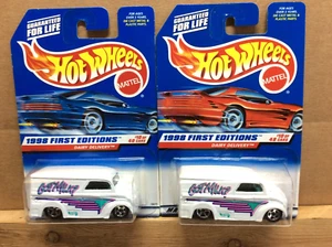HOT WHEELS "LOT OF 2" CARD VAR. 1998 FIRST EDITIONS DAIRY DELIVERY - Picture 1 of 4