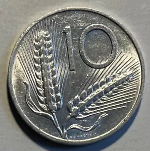 Italy 10 Lire minted 1951 to 2001 - Wheat Ears & Plow - circulated - Picture 1 of 5