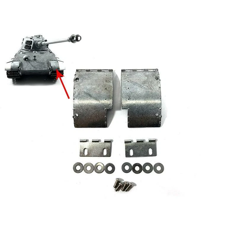 MATO RC Model 1/16 German 1228 King Tiger Tank Metal Front Mudguard MT236 Screws - Image 1 of 1