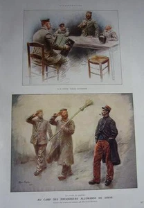 Coupure de presse Deux dessins de Maurice ORANGE L'illustration WW1 clipping - Picture 1 of 1