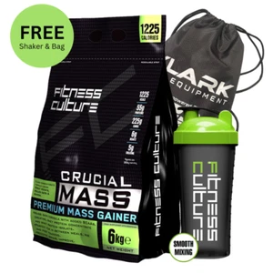 Fitness Culture Premium Mass Gainer Protein Powder Banana + Shaker and Bag - Picture 1 of 4