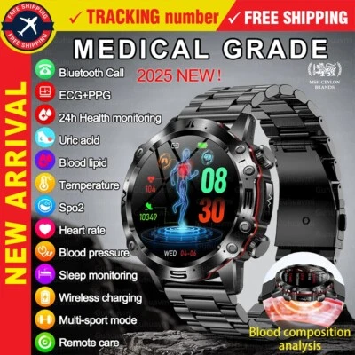 New 2025 Smart Watch ECG+PPG Heart Rate Blood Pressure Sport Fitness Tracker UK - Image 1 of 4