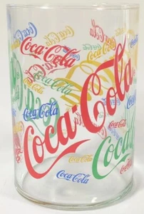 Vaso coleccionable Coca-Cola vintage con logotipo multicolor - Imagen 1 de 3