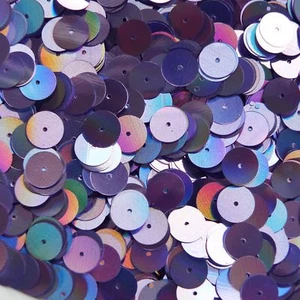 10mm Flat Round Sequins Lavender Lazersheen Rainbow Reflective Metallic - Picture 1 of 1