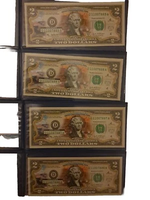 2003A $2 Grand Canyon National Park Uncirculated Set  Of 4 Consecutive  Bill HTF - Image 1 of 4