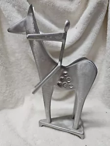 Horse Riding Art Brushed Aluminum 11" Art USA Contemporary Horseback EYA Artist - Picture 1 of 10
