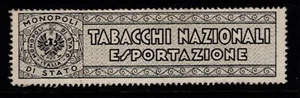 Italy 1900s Tobacco Export Revenue Used or MNG - S34329 - Picture 1 of 1