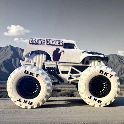 MDG Custom Rare Grave Digger Max Contrast Monster Jam Truck, 1:64 Pls Read - Image 1 of 4