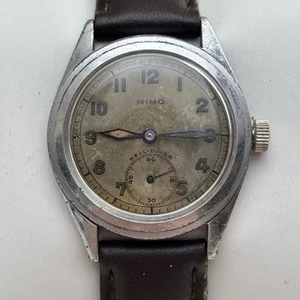 Reloj de cuerda manual vintage años 40 Mimo (Girard Perregaux) Helldiver 17j 30 mm - funciona - Imagen 1 de 7