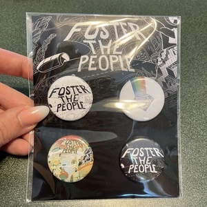 Foster The People 2025 Tour VIP Exclusive Buttons Pins - Picture 1 of 2