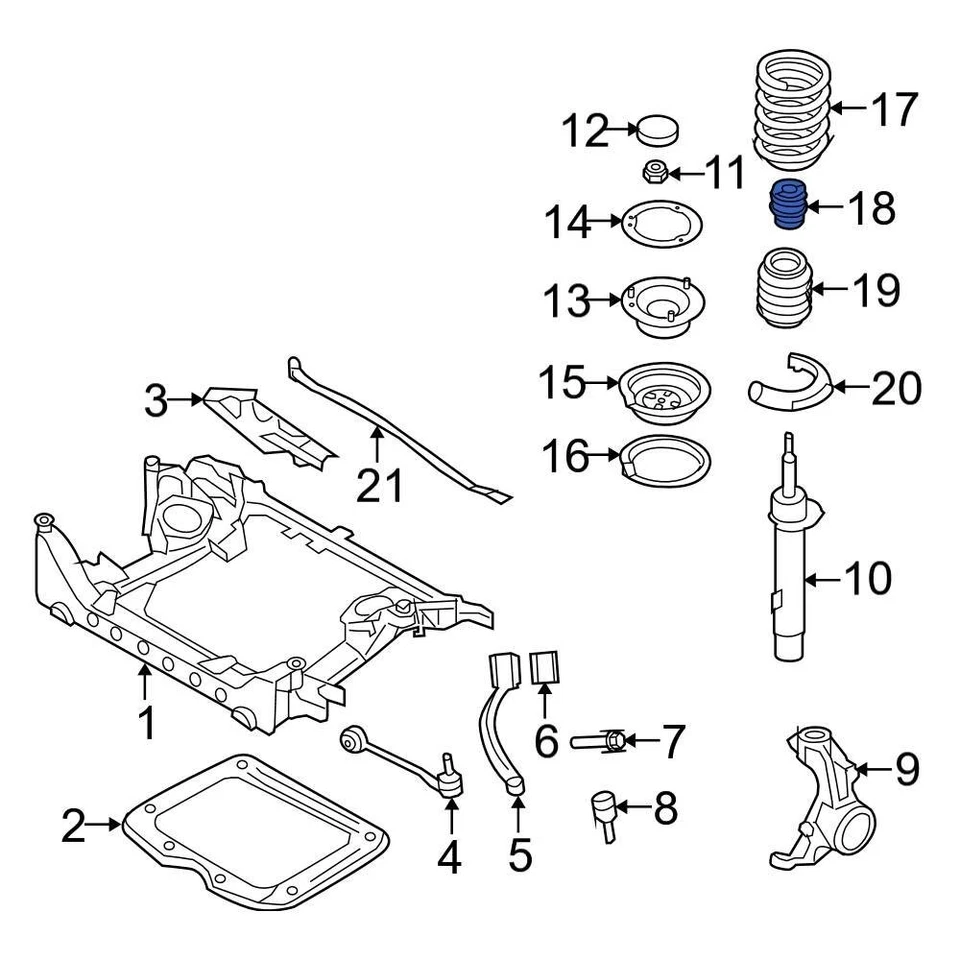 For BMW 335i xDrive 2009-2011 BMW 31336783481 Front Coil Spring Damper Foto 1 de 1