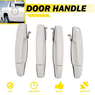 Exterior Door Handles 4PCS L+R Fit Silverado Chevrolet 2500 1500 3500 Avalanche - Image 1 of 4