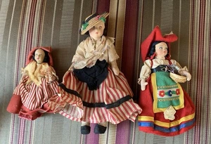 3 muñecas de tela/fieltro International 1 Magis Roma coleccionables de colección - Imagen 1 de 12