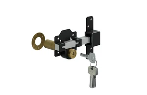 Gatemate 2 3/4"/70mm Weitwurfschloss Tür Tor Schlüssel abschließbar & Federriegel hinten - Bild 1 von 1