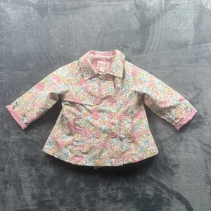Vintage Oshkosh Little Girls Size 2T Floral Jacket Lined/Rain Jacket Pre-owned - Picture 1 of 9