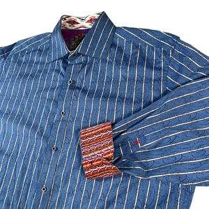 Robert Graham Knowledge Wisdom Truth Mens XL Button Down Preppy - Picture 1 of 8