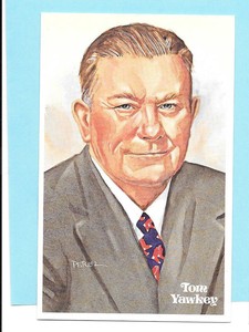 1981 Perez Steele Original Postcard #173 Tom Yawkey