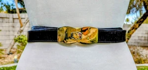 Vintage Petite Christian Dior Logo Gold tone 1" Belt Buckle Made in Spain EUC - Picture 1 of 10