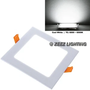 9W 5-Inch Square Cool White Dimmable Ultra-Thin LED Recessed Ceiling Panel Light - Picture 1 of 12