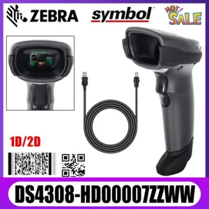 Zebra Symbol DS4308-HD00007ZZWW 1D 2D Handheld Laser Barcode Scanner + USB Cable - Imagen 1 de 8