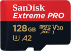 SanDisk 128GB Extreme PRO microSDXC card + SD adapter + RescuePRO Deluxe, up to