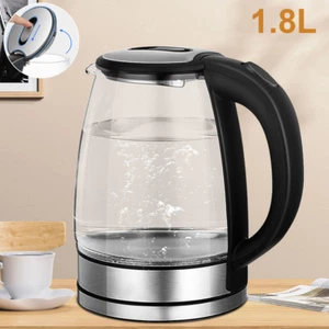 1800 Watt Edelstahl Glas Wasserkocher mit Temperaturwahl LED Beleuchtung 1.8L DE - Bild 1 von 11