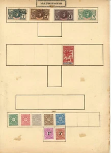Planche complete de Timbres anciens de la Mauritanie 1906 - Imagen 1 de 1