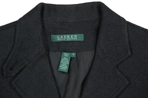 Chaqueta Blazer Para Mujer 4 Ralph Lauren Negra Espiga Seda y Lino NorfolK - Imagen 1 de 11