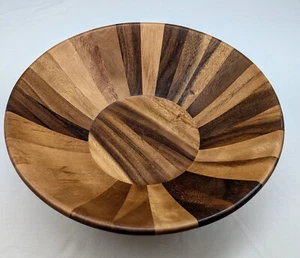 Arthur Court Acacia Wood Fruit Bread Salad Bowl Holiday Parties Top Quality Vgc - Picture 1 of 12