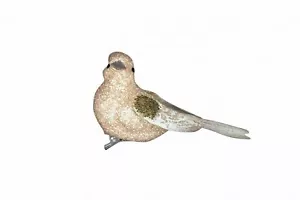Gisela Graham Gold Glitter Clip on Bird - Novelty Christmas Tree Decoration - Picture 1 of 1