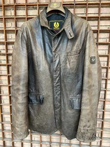 BELSTAFF Blazer Leather Jacket MARTEN Blackbrown Malenotti Era L - Foto 1 di 14