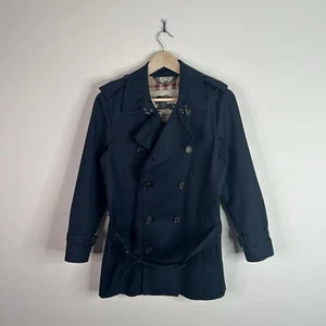Burberry Women’s Coal Blue “The Sandringham” Short Trenchcoat (Size/Fit: 46) - Picture 1 of 14