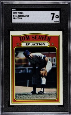 1972 Topps Tom Seaver In Action #446 SGC 7 GC301 - Imagem 1 de 2