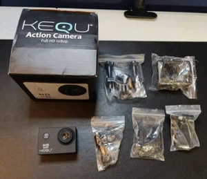 Kequ HD 1080p 12MP Water-Resistant Action Camera Sports Cycling 1.5" Screen - Picture 1 of 9