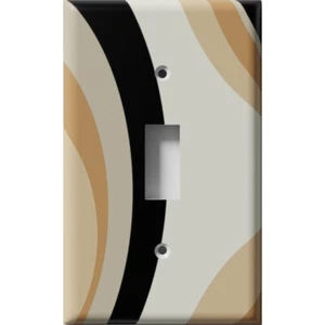 SnazzySwitch Brown Retro Decorative Light Switch Plate Cover - Picture 1 of 24
