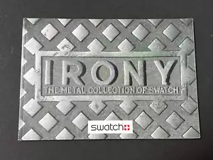 Vintage Swatch Uhr Ironie Metall Sammlung Katalog Broschüre 2000 Schweizer Uhren - Bild 1 von 5