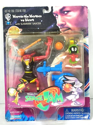 Space Jam Marvin the Martian vs Nawt con platillo Slammin' de Playmates 1996 NUEVO Foto 1 de 4