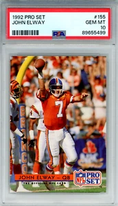 JOHN ELWAY 1992 Pro Set #155 PSA 10 - Picture 1 of 2
