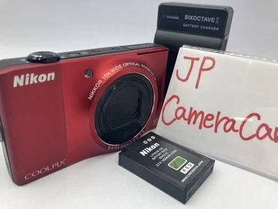 Excellent Nikon COOLPIX S8000 red Digital Camera 14.2 MP 10x Optical Zoom 2090 - Image 1 of 4