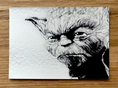 TOPPS STAR WARS GALAXY 4 SILVER FOIL CARD 12/15 YODA - Mint Card! - Image 1 of 3