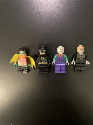Lego DC Super Heroes And Villains Minifigure Lot Of 4 Robin Batman Joker Penguin - Image 1 of 4