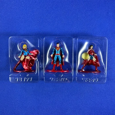 Lote de bonecos de metal fundido Supergirl Superman Wonder Woman DC Comics Jada Nano - Imagem 1 de 4