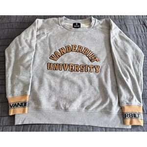 Vintage Hillflint Vanderbilt University Gray/Gold Varsity Sweatshirt Women's XL - Imagen 1 de 12