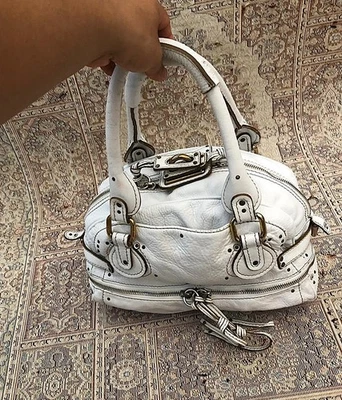 Bolso de Mano Chloe Paddington Blanco Y2k Foto 1 de 4