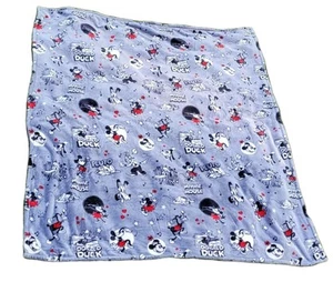 Big One Plush Mickey Friends Retro Donald Goofy Throw Blanket Disney Gray Grey - Picture 1 of 12