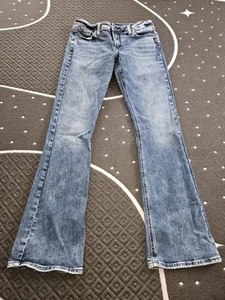 Silver Jeans Avery Slim Boot Damen 31x33 (32×31) Blau Mid Rise Western Denim - Bild 1 von 11