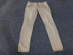 Kut From The Kloth Jeans Womens 8 Beige Skinny Distressed Zipper Pockets Pants - Picture 1 of 14