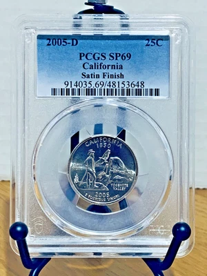 2005-D Washington Quarter California Satin Finish PCGS SP69 #48153648 - Image 1 of 2